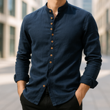 Chemise Homme Col Mao Boutonnée
