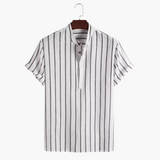 Chemise Rayée à Col Officier