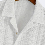 Chemise Ajourée à Col Revers