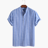 Chemise Rayée à Col Officier