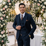 Costume trois pièces homme en tweed de laine