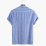 Chemise Rayée à Col Officier
