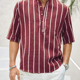 Chemise Rayée à Col Officier