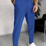 Pantalon Texturé à Taille Élastique et Cordon