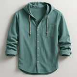 Chemise Homme à Capuche Boutonnée