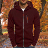 Sweat à Capuche Zippé avec Poche Poitrine