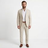 Costume casual en lin coupe slim pour homme