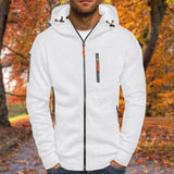 Sweat à Capuche Zippé avec Poche Poitrine