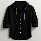 Chemise Homme à Capuche Boutonnée