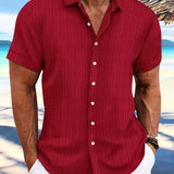 Chemise Texturée à Manches Courtes