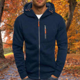 Sweat à Capuche Zippé avec Poche Poitrine