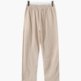Pantalon Plissé à Taille Élastique et Cordon