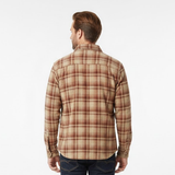 Chemise en velours côtelé à carreaux pour homme avec poches poitrine et boutons