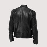 Veste Homme en Similicuir à Col Montant