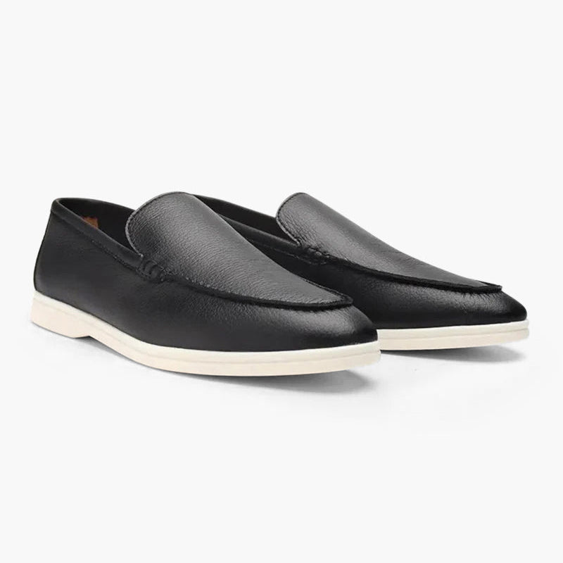 Mocassins Slip-On à Texture Grainée