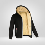 Veste à Capuche Doublée Effet Polaire
