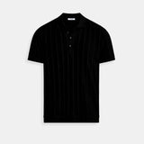 Polo Homme Texturé à Col Ouvert