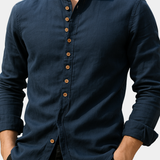 Chemise Homme Col Mao Boutonnée