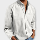 Chemise Homme en Lin avec Poche Poitrine