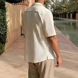 Chemise Ajourée à Col Revers