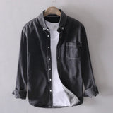 Chemise Homme en Denim à Col Mao