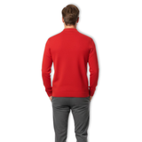 Polo homme 100% laine mérinos à manches longues et col boutonné coupe décontractée