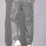 Pantalon Cargo Ample à Taille Élastique