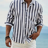 Chemise Rayée à Manches Longues