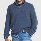 Pull Tricoté Col Zippé Homme