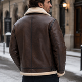 Blouson aviateur homme doublé peau lainée synthétique