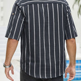 Chemise Rayée à Col Officier