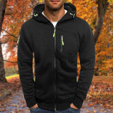 Sweat à Capuche Zippé avec Poche Poitrine