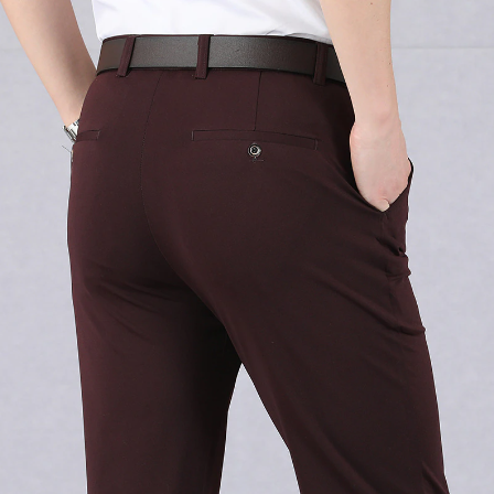 Pantalon Classique Ajusté à Coupe Élancée
