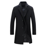 Manteau Homme Long à Revers Classiques