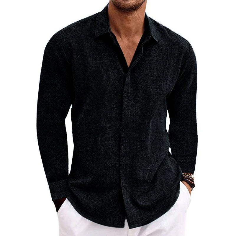 Chemise Texturée à Col Ouvert