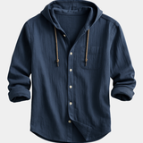 Chemise Homme à Capuche Boutonnée