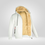 Veste à Capuche Doublée Effet Polaire