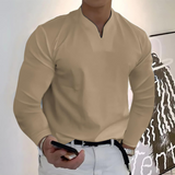 Chemise Homme Col Mao à Manches Longues