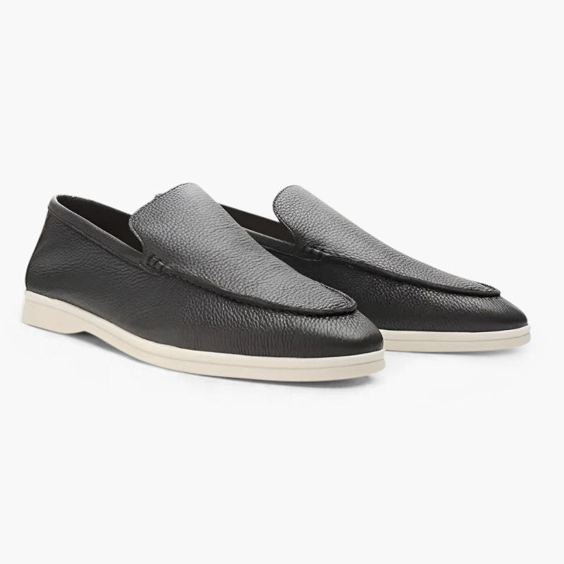 Mocassins Slip-On à Texture Grainée