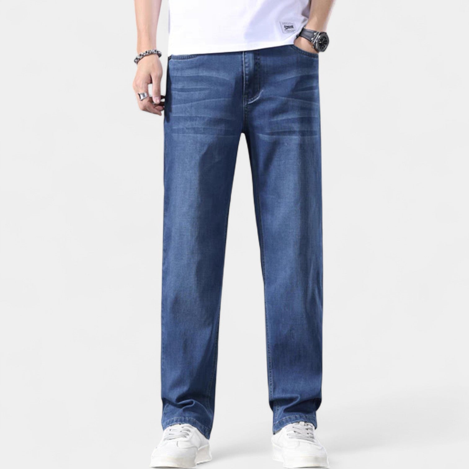 Jean droit homme denim – essentiel casual raffiné