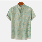 Chemise Florale à Col Officier