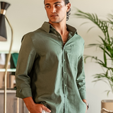 Chemise Texturée à Poche Poitrine