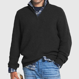 Pull Tricoté Col Zippé Homme