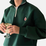 Sweat Col Montant Zippé Coupe Oversize