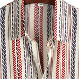 Chemise à Motif Vertical Ethnique