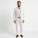 Costume casual en lin coupe slim pour homme