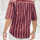 Chemise Rayée à Col Officier