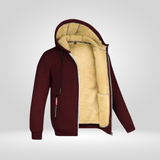 Veste à Capuche Doublée Effet Polaire