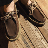 Chaussures Derby Suédées à Semelle Épaisse