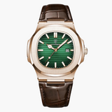 Montre chronographe homme 41 mm bracelet cuir